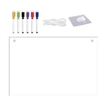 Акрилна суха дъска за изтриване на стена прозрачна бяла дъска Do List Memo Note Board с 6 цвята маркери Седмичен съвет за планиране