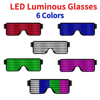 Безплатна доставка Нови LED светещи очила10 динамични трептене модели USB зареждане за дискотека/бар/парти/атмосфера декоративни очила