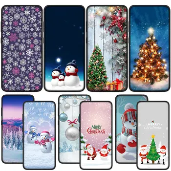 Весела Коледа снежно дърво снежен човек декорация покритие за Huawei Y7A Y6P Y5P Y6 Y7 Y9 Prime 2018 2019 Y8P Y9A Y8S Y9S P Smart Case