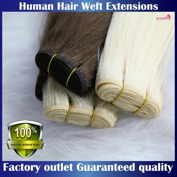 Висококачествена права човешка коса тъче бразилски Remy човешки естествени коси снопчета шият в вътък разширения прав блондинка 50g