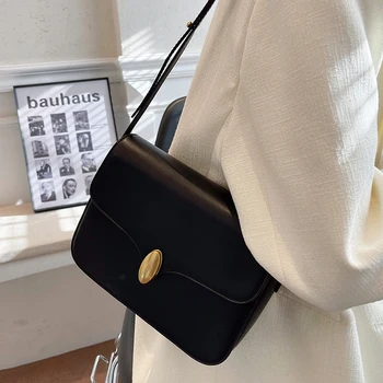 Висококачествени жени Pu кожа рамо пратеник чанта моден дизайнер дами малки пътуване crossbody чанти случайни женски чанти