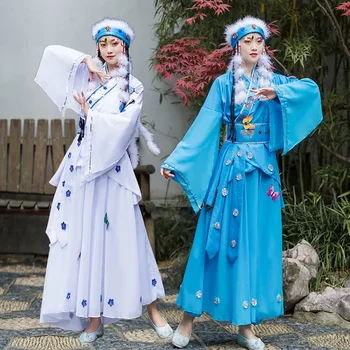 ВОДА Филмова телевизия Древни рокли Huanzhu Gege Xiangfei костюм аромат женски монголски бял ханфу плаваща фея