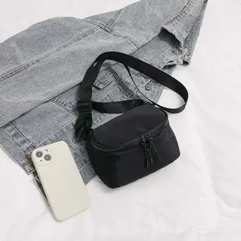  Водоустойчив найлон рамо чанта голям капацитет плътен цвят прост съобщение чанта Stroge чанта пазарска чанта спортни Crossbody чанта
