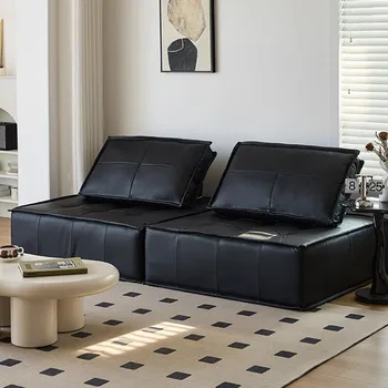 Външна всекидневна диван кожа ергономична облегалка мързелив модерен подов диван единичен луксозен мебел De Luxe Apanese мебели