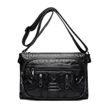 гореща продажба Ежедневна мода Дамска чанта 2023 Нова PU мека кожена чанта за рамо Мода Лека чанта за пътуване с кръстосано тяло Жени