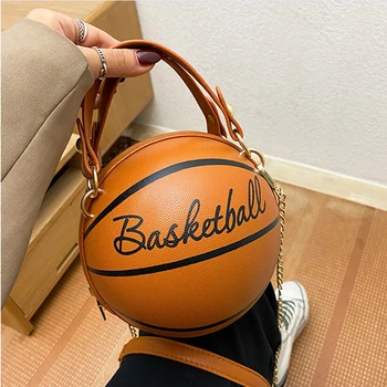 Горещи продажба дами сферична чанта личност баскетбол чанта ново рамо пратеник чанта корейски кръг чанта дамска чанта