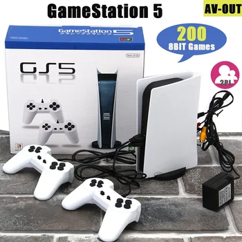 Дропшипинг GS5 игрова конзола 8 битов USB кабелен ръчен геймплейър 200 класически игри ретро AV изход телевизионна игрална конзола за дете