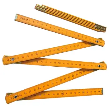Дървена измервателна пръчка 1 метър сгъваема метрична линийка Метрична скала Дърводелци владетел Дървен измервателен владетел за училищно снабдяване