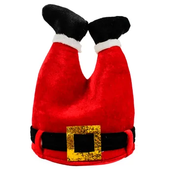 Дядо Коледа шапки червени панталони крак декоративни смешно Коледа Cosplay парти Prop топлина Коледа капачки Нова година подаръци