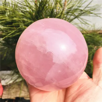 естествен розов кварц кристална топка полиран масаж сфера топка Рейки лечебна стая декор розов кристал сувенири каменни занаяти