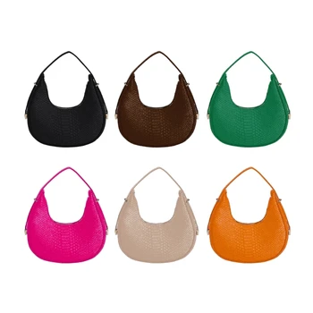 Жените плътен цвят рамо чанта All-съвпадение чанта горната дръжка подмишниците чанта