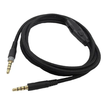 За -HyperX Cloud Alpha / -HyperX Cloud Core Flight кабел за слушалки с контрол на силата на звука Кабел за слушалки за контрол на звука