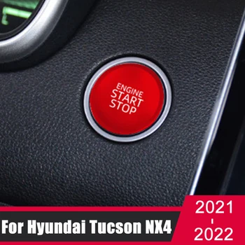 За Hyundai Tucson NX4 хибрид 2021 2022 1бр кола Бутон за стартиране с едно щракване Капак на интериора на автомобила Запалване на двигателя Старт стоп протектор