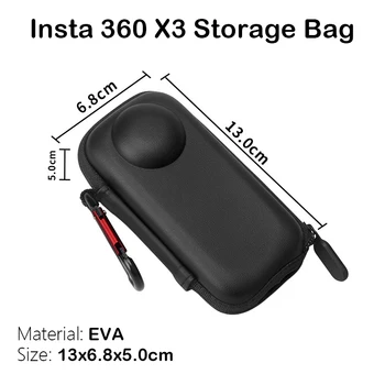 За Insta360 X3 мини калъф за съхранение спортна камера преносим защитен PU чанта аксесоари