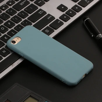 За iPhone SE (2020) Плътен цвят матов TPU калъф за телефон