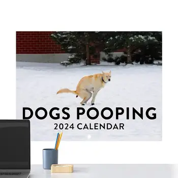Забавен стенен календар Забавен календар за стенен декор Календар с кучешки изпражнения Снимки за офиси Училище Начало Хотел Класна стая