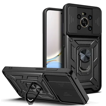 Защита на камерата магнит пръстен притежателя телефон случай за Huawei P40 Lite P30 Lite Y9A Y7P Y8P Nova 10 Pro чест X8A X8 X9 заден капак