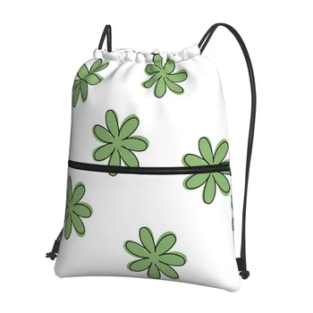 зелени цветя преносими раници шнур чанта случайни шнур пакет джобни Sundries чанти за ученици
