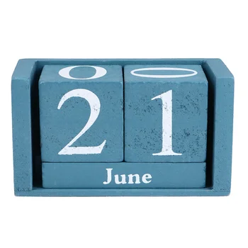 Календар дървени творчески реколта календар дисплей украшение месец дата дисплей за дома десктоп офис