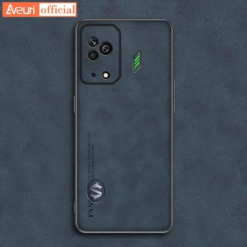 Калъф за телефон за BlackShark 5 Pro 5Pro Луксозен PU кожен калъф за Xiaomi Black Shark 5 Pro Matte Protection силиконов калъф Coque