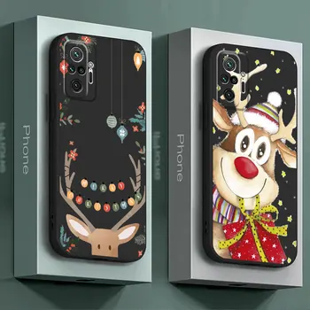 Калъф за телефон за Xiaomi Redmi Note 9T 9 8T 8 7 11 Pro 10 10 Pro 12 10S 12S 11S 9S Силиконов зимен весел коледен капак на Funda