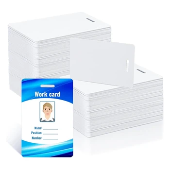  карти PVC карти с слот перфоратор, стандарт CR80 30Mil печат пластмасови снимка ID значка вертикални визитки