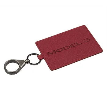 Кожен държач за ключове за кола Протектор за капак на ключодържател за Tesla Модел 3 Y Аксесоари Ключодържател за ключодържател Ключодържател