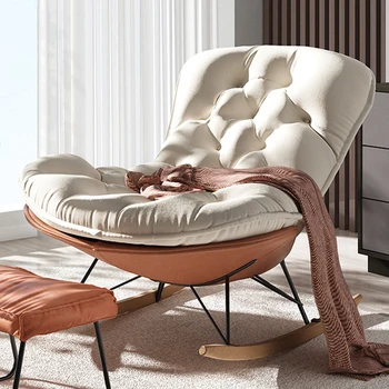 Кожен стол за спалня Модерен минималистичен дизайн Скандинавски шезлонг Creative Advanced Muebles Para El Hogar Мебели за всекидневна
