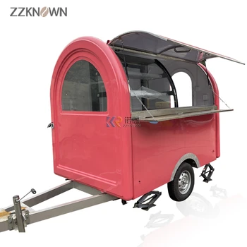 Количка за бързо хранене за оборудване за печене Мобилна количка за сладолед Персонализирана ремарке за улична храна Мини количка със стандарт в САЩ