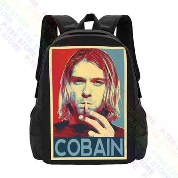 Кърт Кобейн Rock And Roll LegendBackpack голям капацитет Bookbag чанти за пътуване
