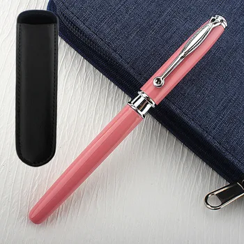 Луксозна писалка розов бизнес офис ролер писалка училище студент канцеларски материали химикалки