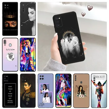 Меки калъфи за телефони за Samsung Galaxy A34 a54 A50 A70 A03 S A40 A30 A20 A10 E A01 A02 A04 Michael Jackson Black Matte Cover