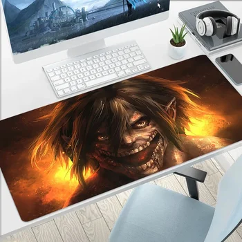 Мишка килим атака на Титан аниме геймър клавиатура подложка офис аксесоари за бюро мат подложка за мишка игрални постелки Mause компютър скорост