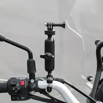 мотоциклет езда камера притежателя огледало за обратно виждане регулируема метална фиксирана скоба стойка за герой 8/7/6 действие камера