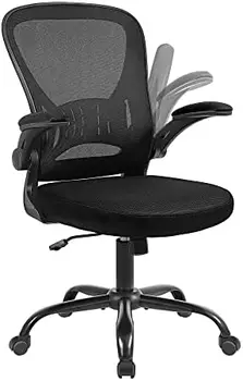  мрежест офис стол, ергономичен компютърен стол с обръщащи се ръце и лумбална опора, регулируеми по височина столове за домашен офис, Bla