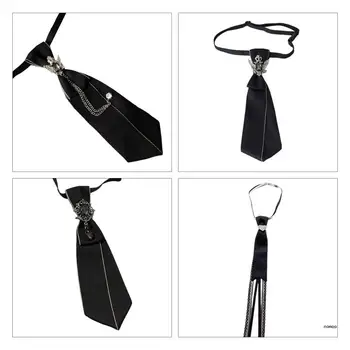 Мъже жени момчета реколта регулируема вратовръзка готически Steampunk за кристал метална верига папийонка предварително обвързани луксозни декоративни
