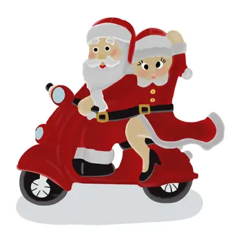 Най-новият Дядо Коледа мотоциклет висулка малки и модерни коледни украси смола висулка подаръци украшение бърза доставка