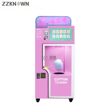  Напълно автоматична вендинг машина за захарен памук Вендинг машина Търговия с памучни бонбони Машина за захарен памук