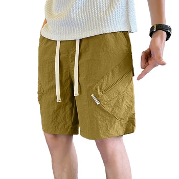 Нова лятна мода Бермудас плажни шорти висококачествени шорти марка мъже хип-хоп бързосъхнещи и дишащи памучни спортни шорти