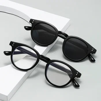 Нови ретро малки рамки кръгли оризови нокти слънчеви очила за мъже и жени Корейска версия на Trend Street слънчеви очила Net червени очила