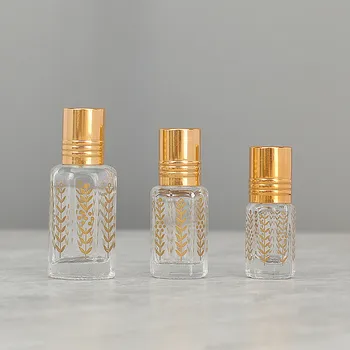 Парфюмни бутилки 3/6/12ML Преносими мини златни бронзиращи течни контейнери Roll on бутилка Луксозни бутилки за етерични масла за многократна употреба