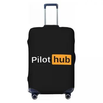 Персонализиран пилотен хъб багаж покритие смешно самолет авиация авиатор подарък куфар протектор покрива костюм за 18-32 инча