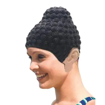 Плувна шапка за къпане шапки за жени плуване латекс шапка Буда форма възрастни плуване капачка защита на здравето на косата за плувен клуб и