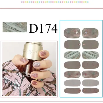Прозрачни стикери за нокти Пълна корица лак за нокти Стикери Висококачествени стикери за нокти Модни декорации за маникюр D174