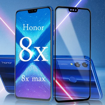 Пълен калъф за Huawei Honor 8x Max Протектор за екран от закалено стъкло Защита на защитно фолио на Honer 8x 8 X X8 8xmax Honor8x