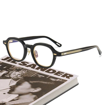 Реколта ацетат квадратни оптични очила рамка за мъже японски лукс марка късогледство очила жени ретро рецепта очила