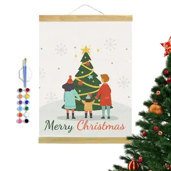 Рисуване ролка за деца декоративна рисунка превъртане цифрова маслена живопис Коледна живопис стенни завеси многофункционално оцветяване