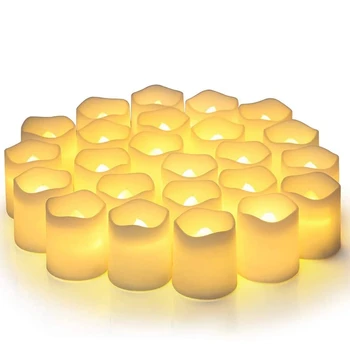 Романтични творчески електронни свещи 24 LED декоративни светлини Wave електронни празнични свещи осветление