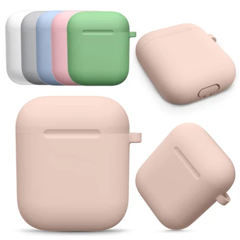 Силиконови калъфи за слушалки за Airpods 2 поколение слушалки за слушалки Защитен калъф за Apple Airpods 1 2 капак