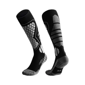 Ски чорапи Зимно руно Мъже Сноуборд Сгъстяване Дълъг барел Открит спортен чорап Дръжте топло Колоездене Бягане Туризъм Ски Чорап